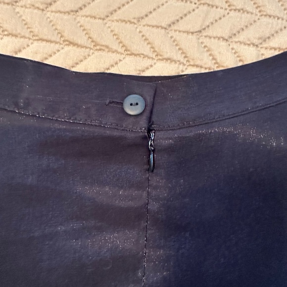 Iridescent long black A-line skirt, by JS Collections. Size 10. - Picture 4 of 11